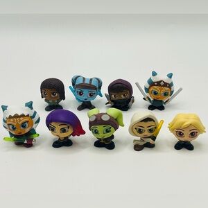 Disney Doorables STAR WARS Female Lot of 9 Ultra Rare/Rare Ashoka Tano, Mae, Rey